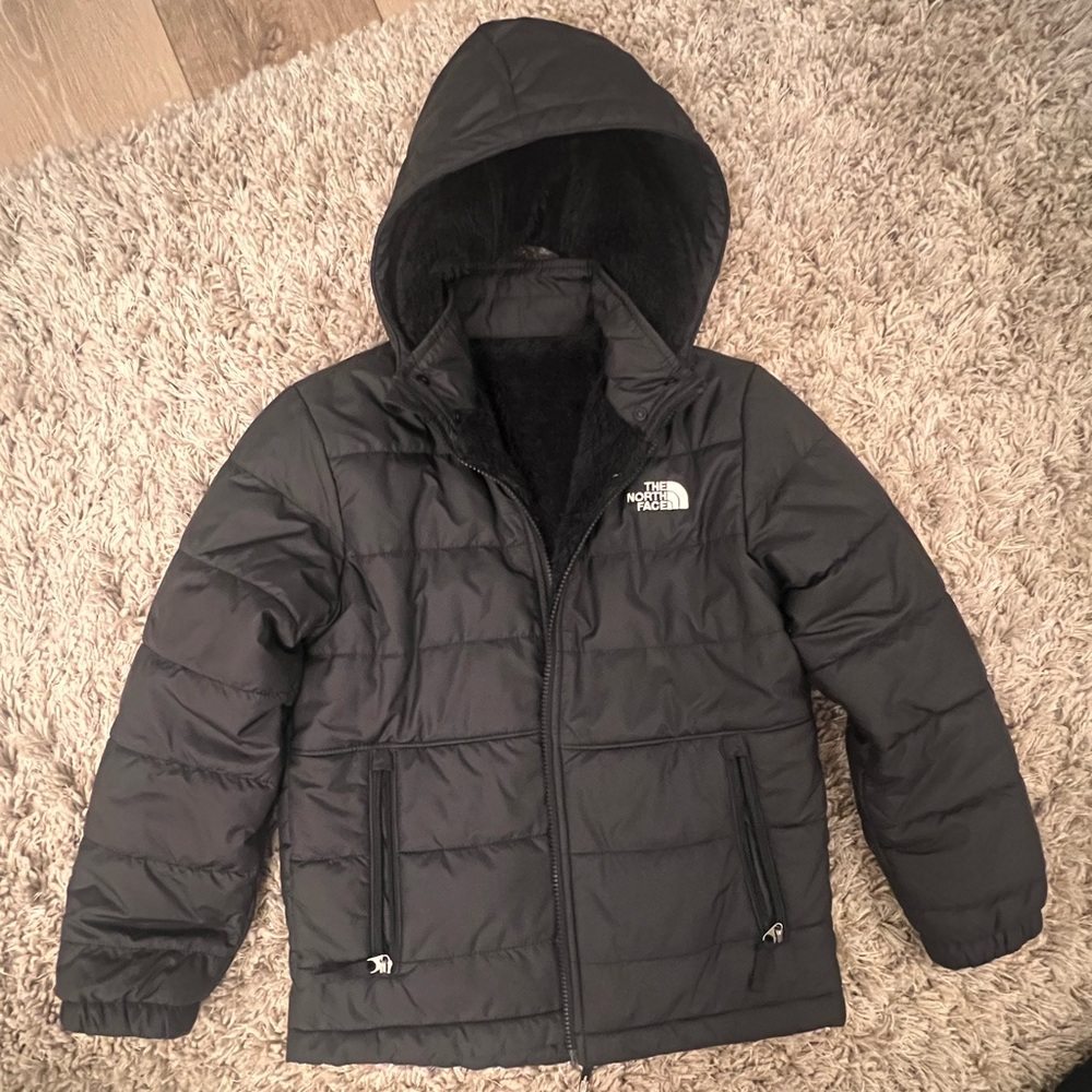 The North Face Boys Black reversible Puffer Jacket